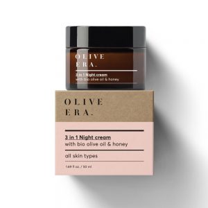 Crema de noche 3 en 1 con Bio Aceite de Oliva y Miel, 50 ml