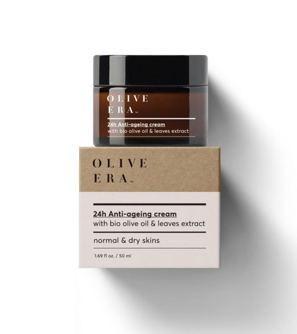 24h Crema anti-edad con aceite y hojas de olivo, 50ml
