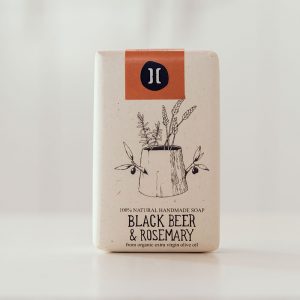 Jabón de Cerveza negra y Romero a base de aceite de oliva 100% orgánico.