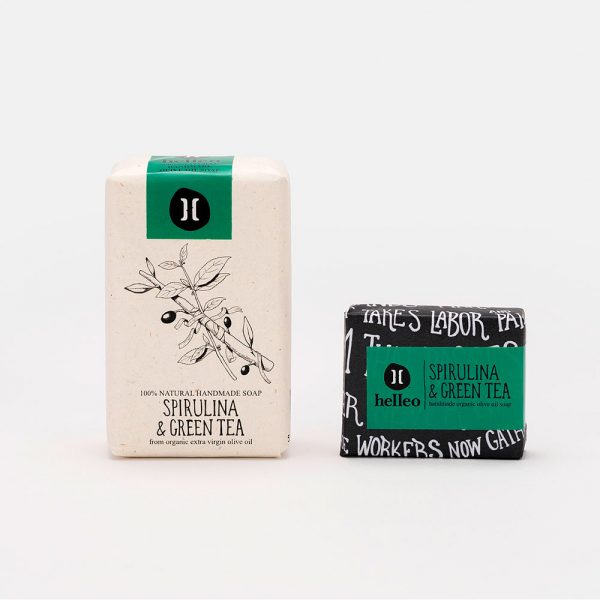 Jabón de Espirulina y Té verde a base de aceite de oliva 100% orgánico - Imagen 3