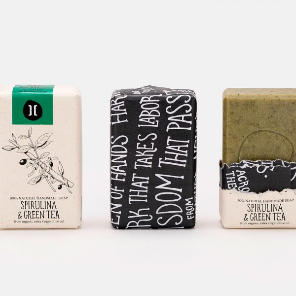 Jabón de Espirulina y Té verde a base de aceite de oliva 100% orgánico - Imagen 4