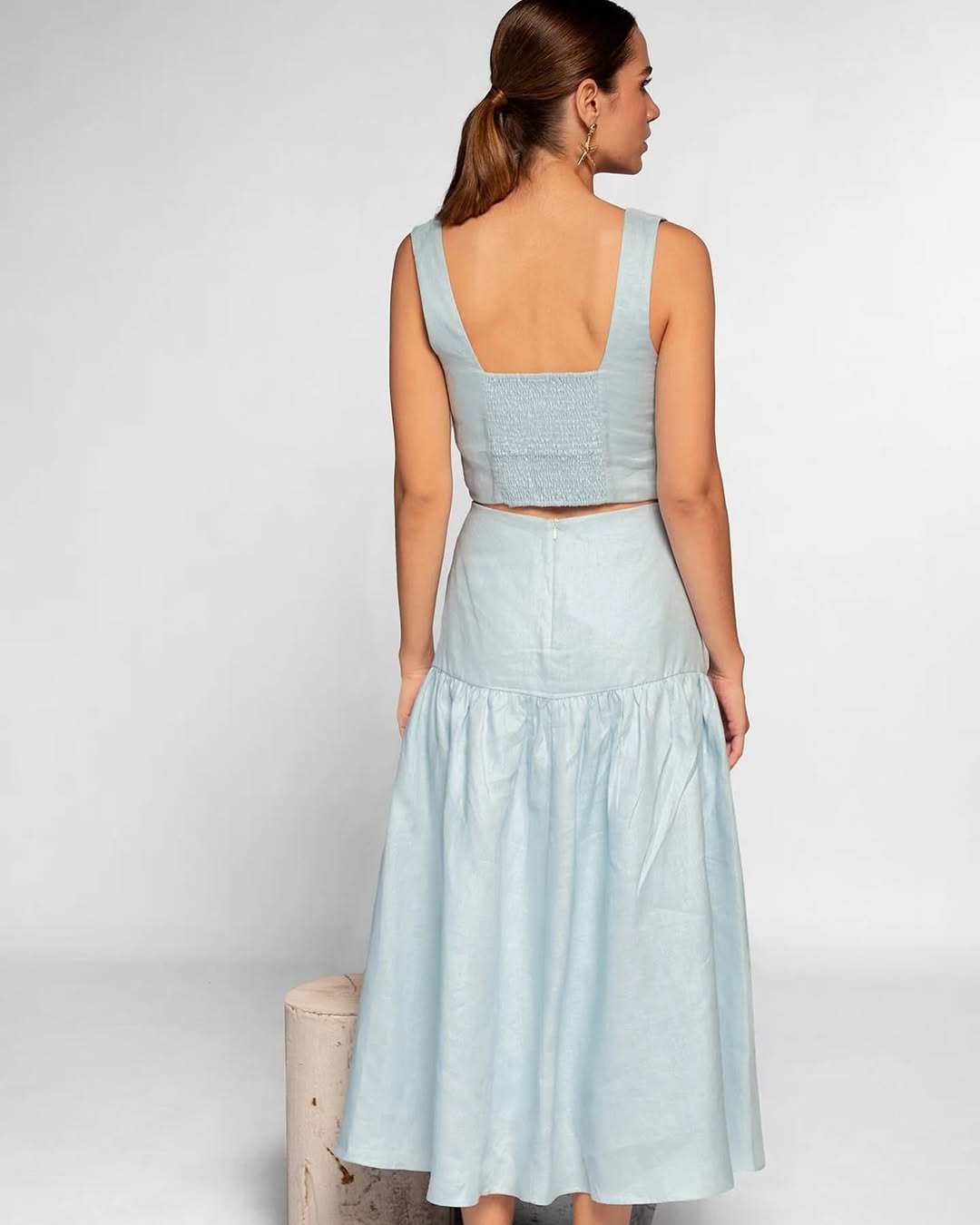 Set Fuego & Agua, Falda y Top Celeste - Imagen 3