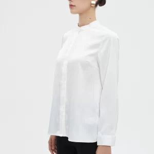 Blusa Manda Larga Blanca Satinada