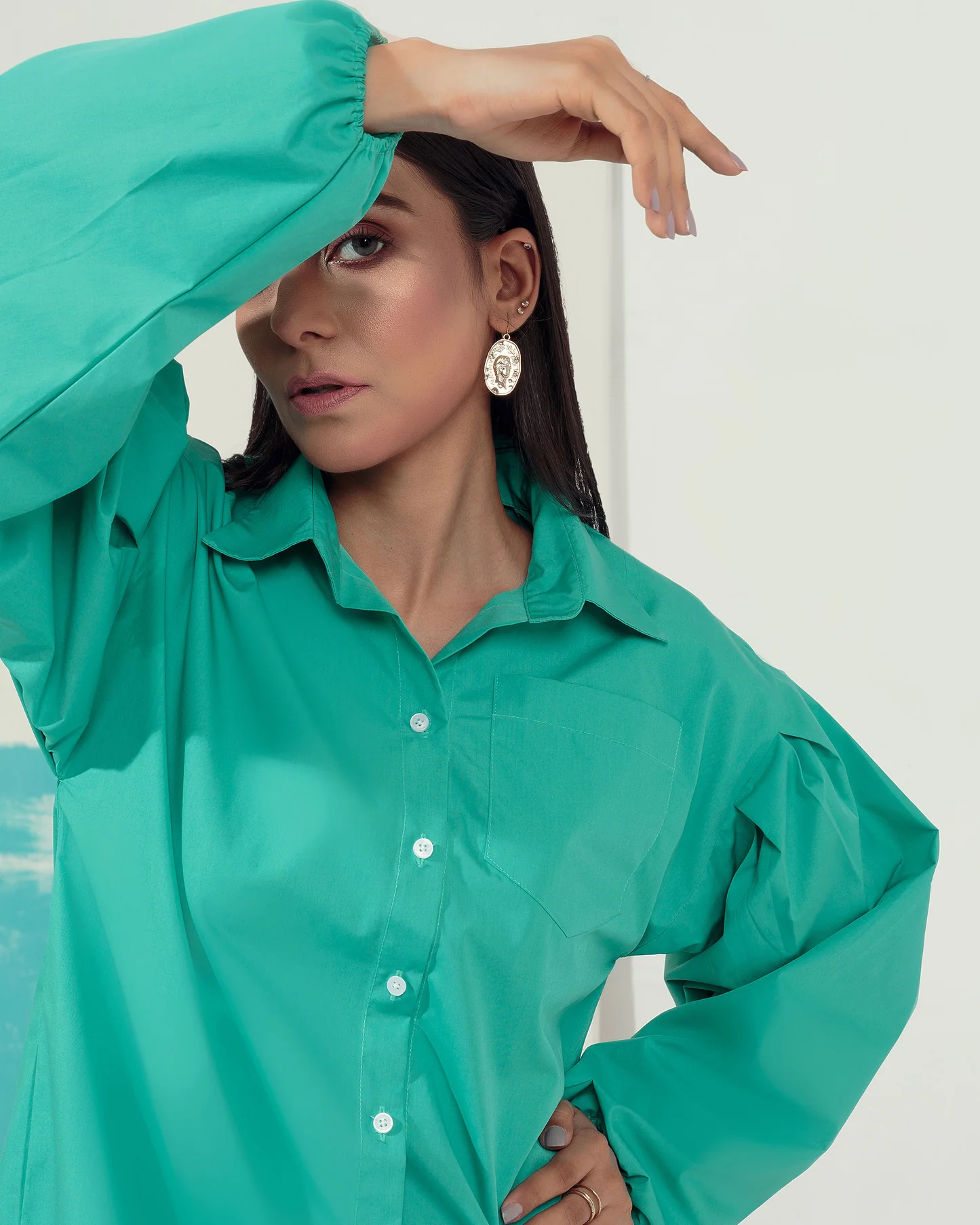 Camisa Verde Con Tabletas