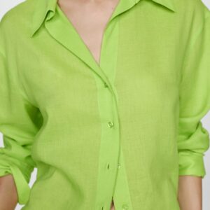 Camisa De Algodón Con Diseño En Manga Unica