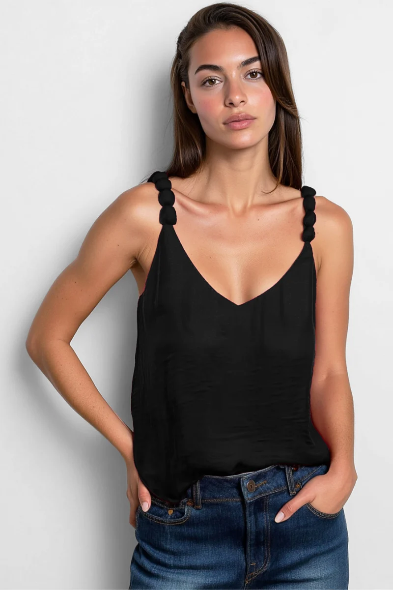 Blusa De Tiritas Negras