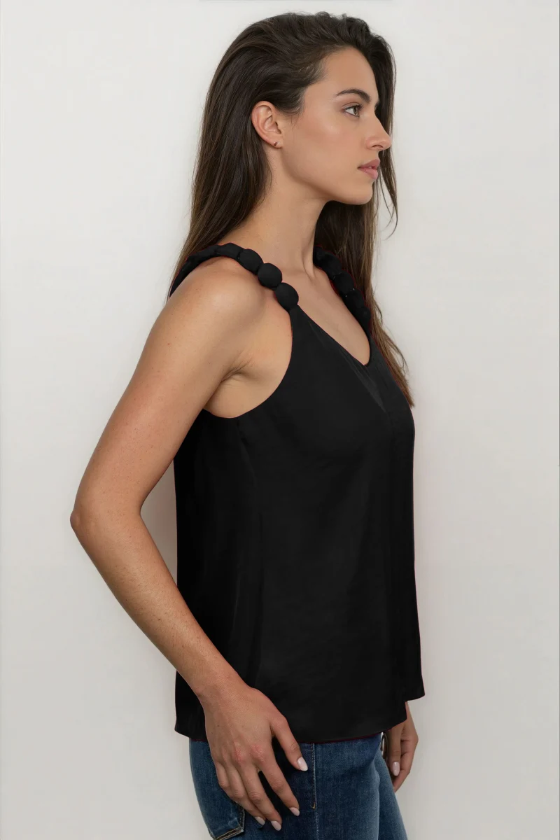 Blusa De Tiritas Negras - Imagen 3