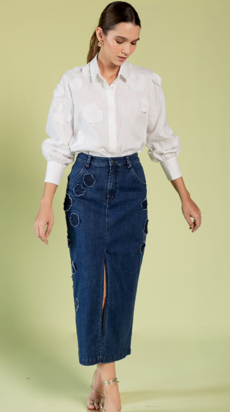 Camisa Florecer Blanca