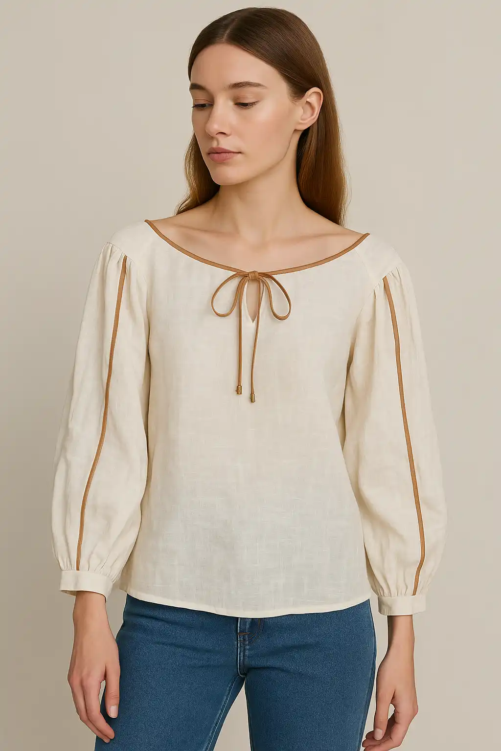 Blusa Morella Ivory O Beige