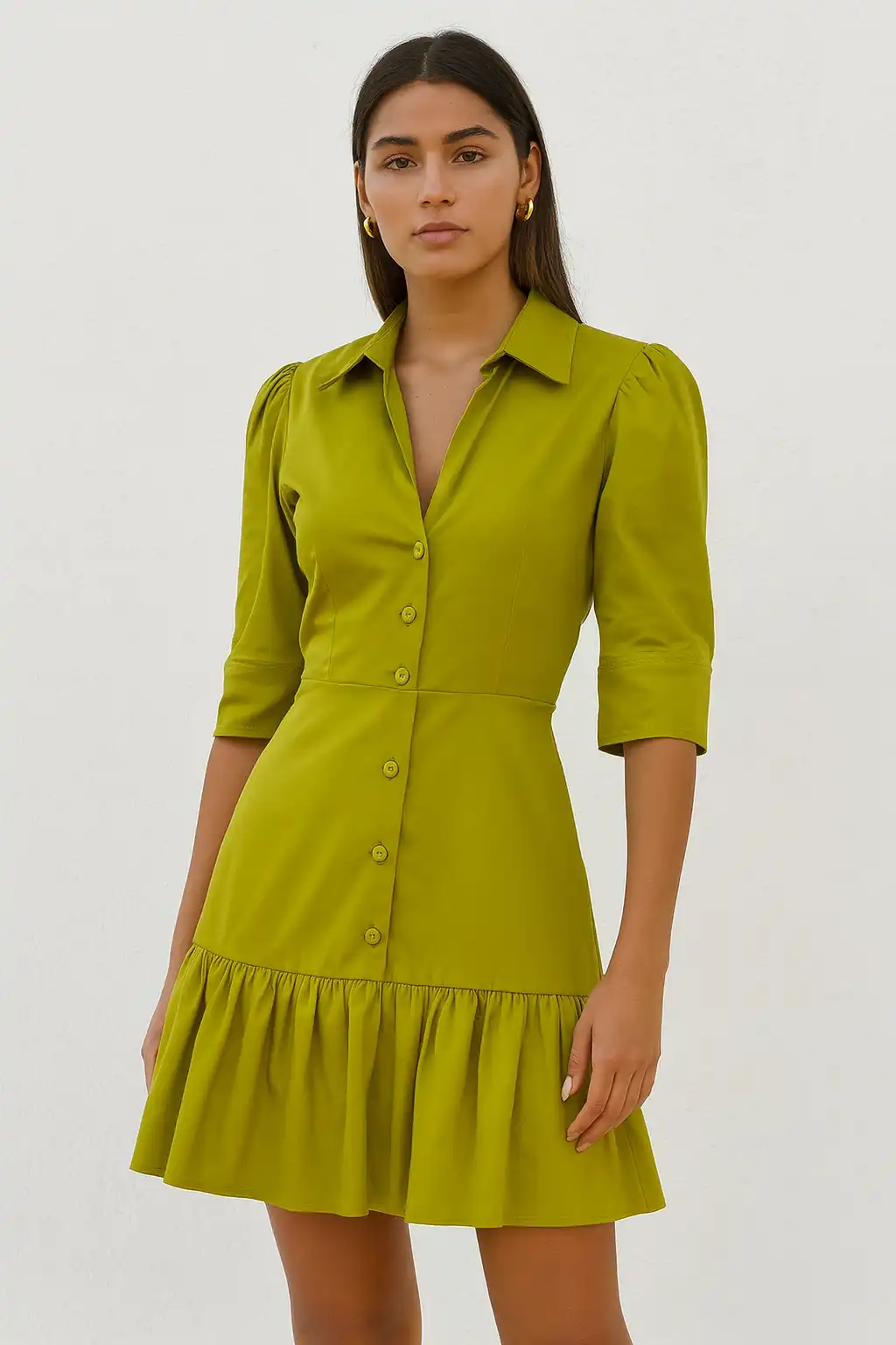 Vestido Carina Verde Pistacho