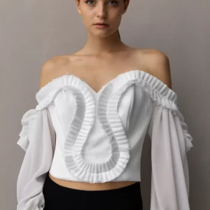 Top Blanco Con Mangas S