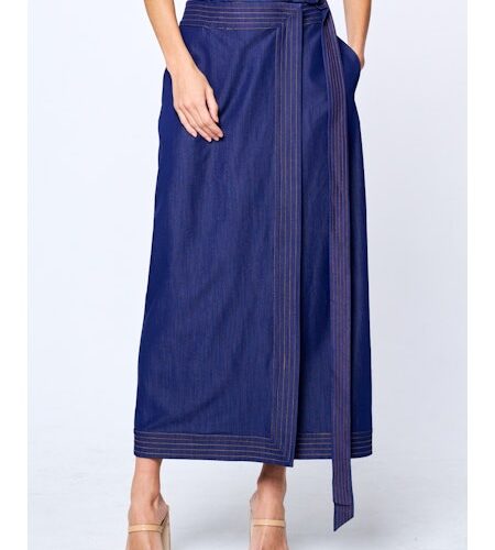 Falda midi de Tencel