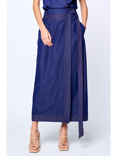 Falda midi de Tencel