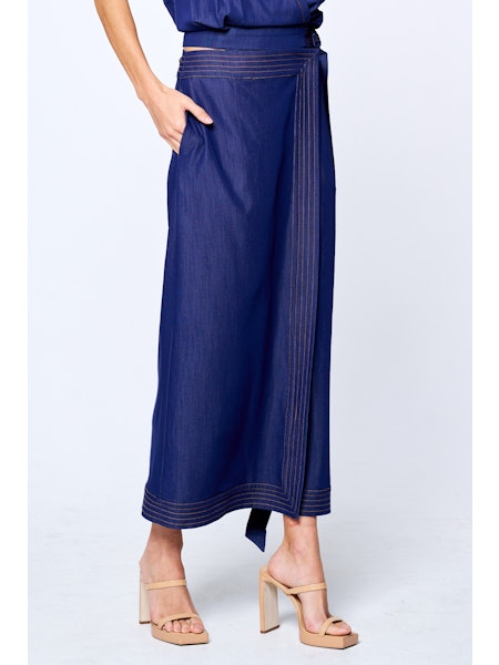 Falda midi de Tencel