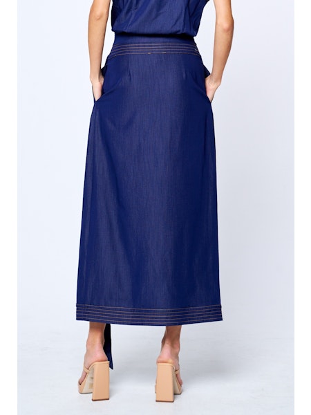 Falda midi de Tencel