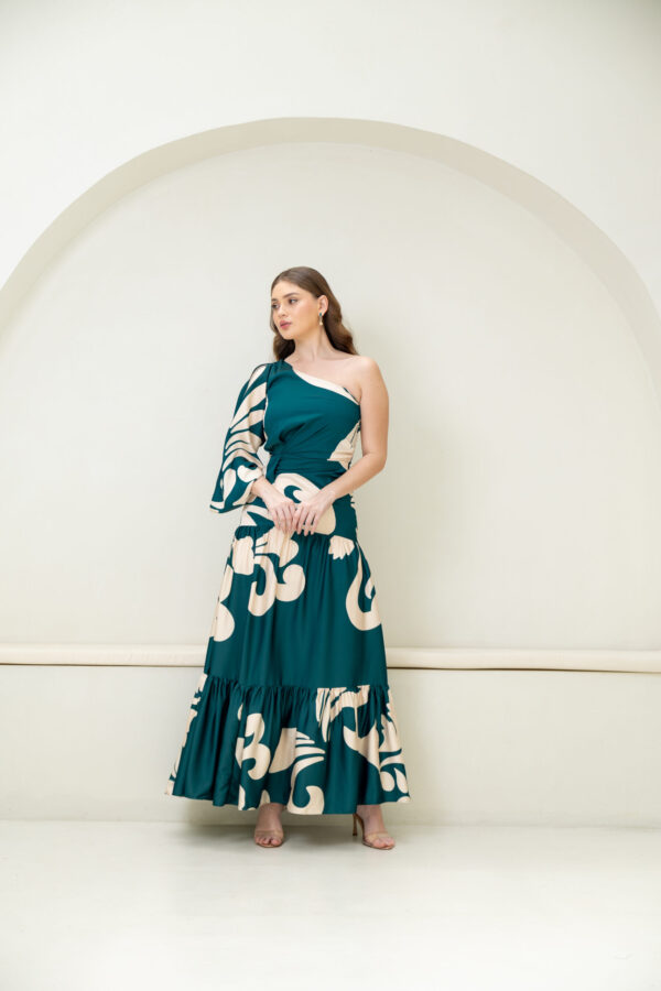 Vestido Maura Estampado Verde