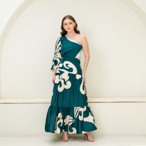 Vestido Maura Estampado Verde