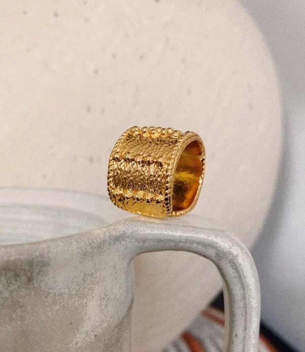Anillo De Bolitas Dorado