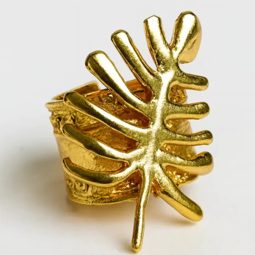 Anillo de Hoja de Helecho