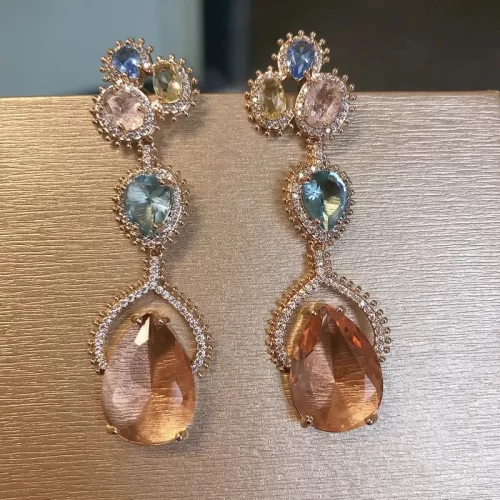 Aretes Circonio Dorados