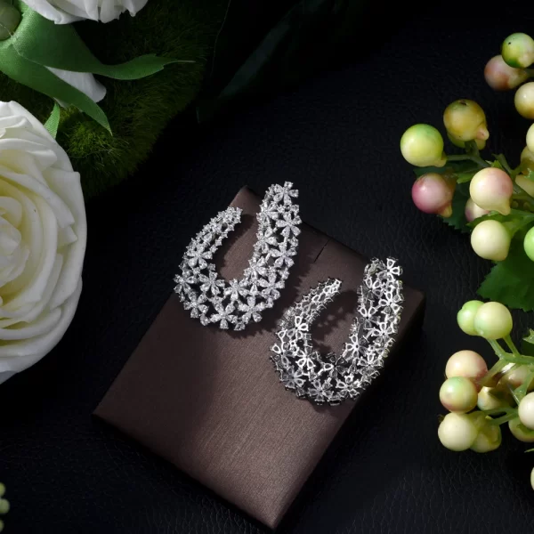 Aretes Coral Zafiro Plateados