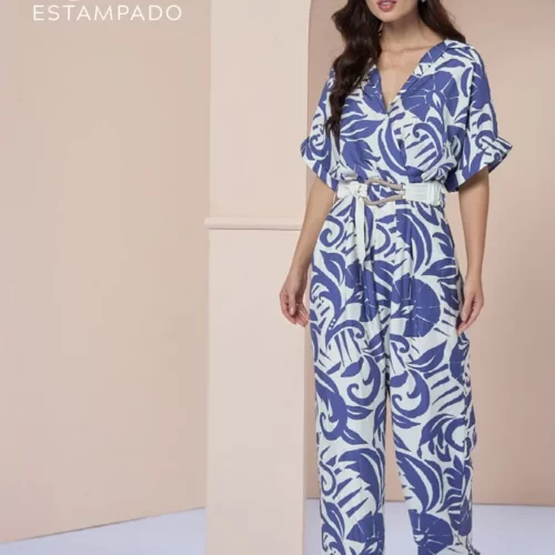 Enterizo Agatha Estampado Azul