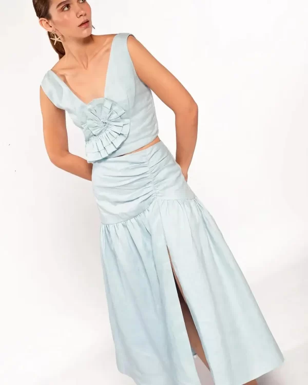 Set Fuego, Falda y Top en aqua