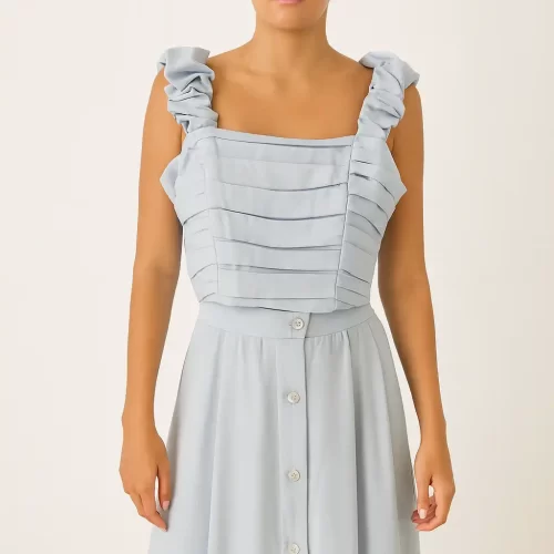 Set Lia Celeste, Falda y Top