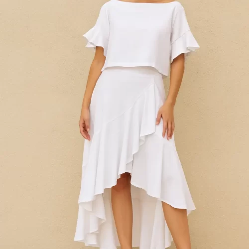 Set Zully, Falda y Blusa Blanca Set Zully, Falda y Blusa Blanca