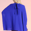 Blusa Caftan manga corta en azul eléctrico