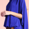 Blusa Caftan manga corta en azul eléctrico