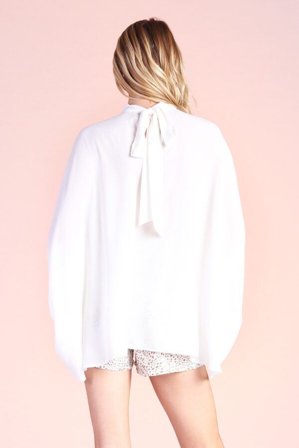 Blusa Caftan manga corta en blanca