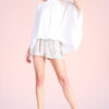 Blusa Caftan manga corta en blanca