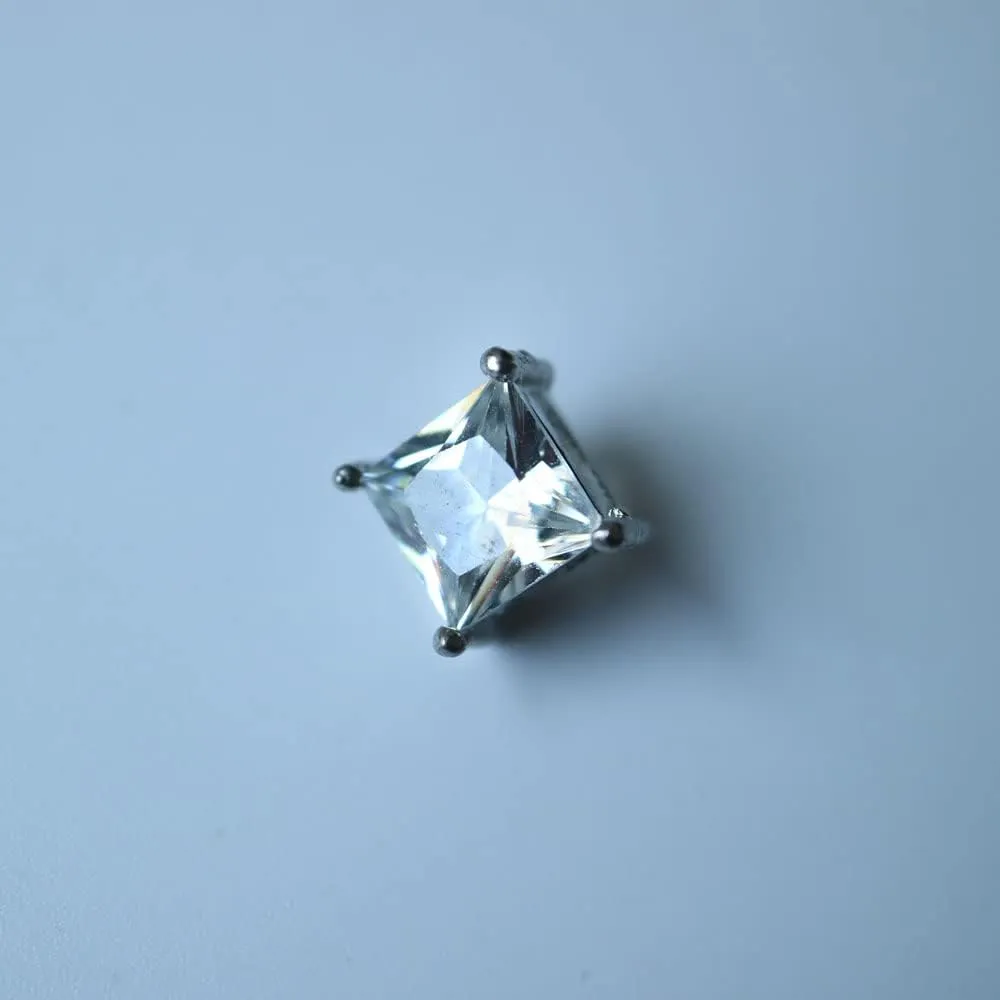 Aretes Cuadrados Con Circonia - Imagen 5