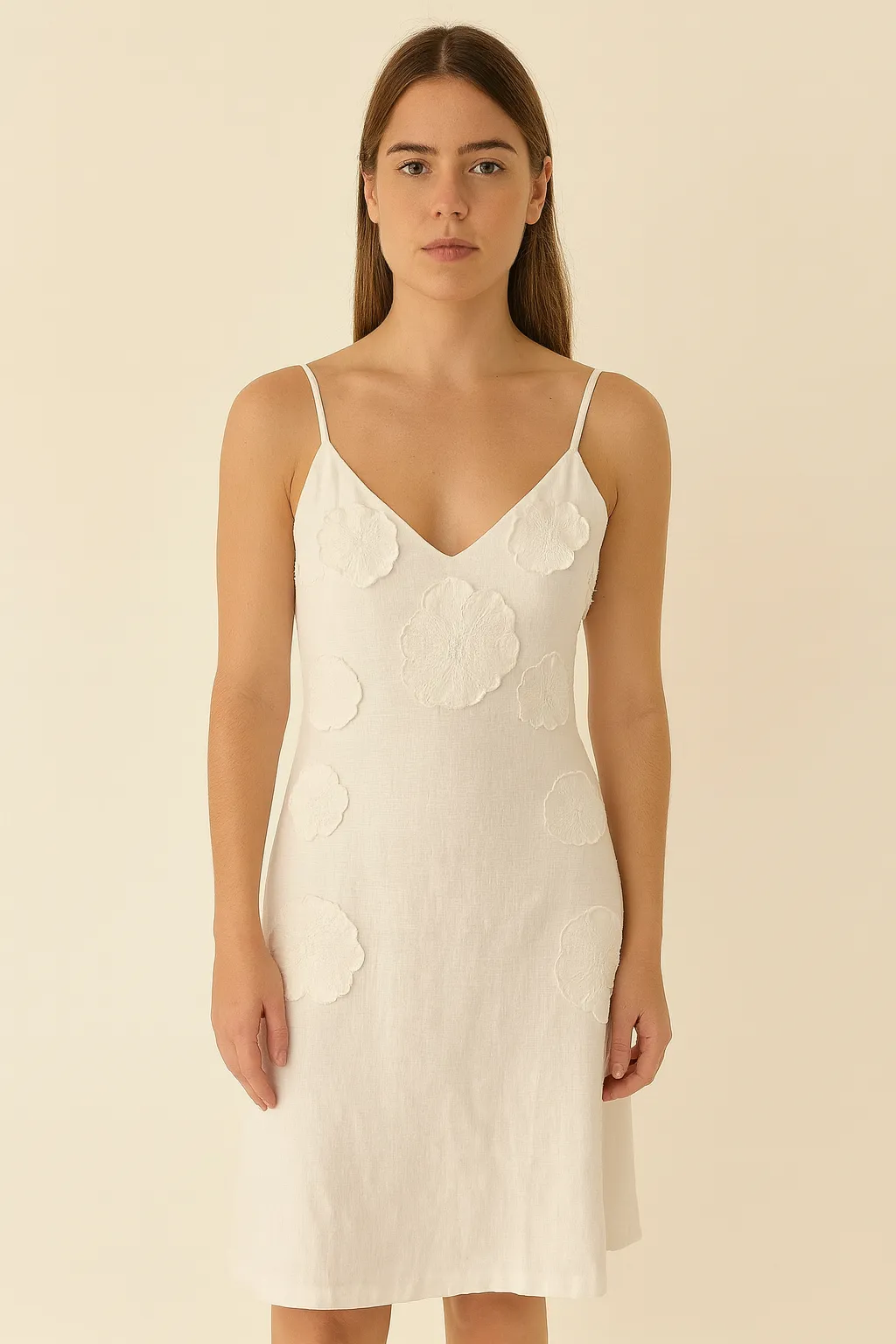 Vestido Flora Blanco Corto