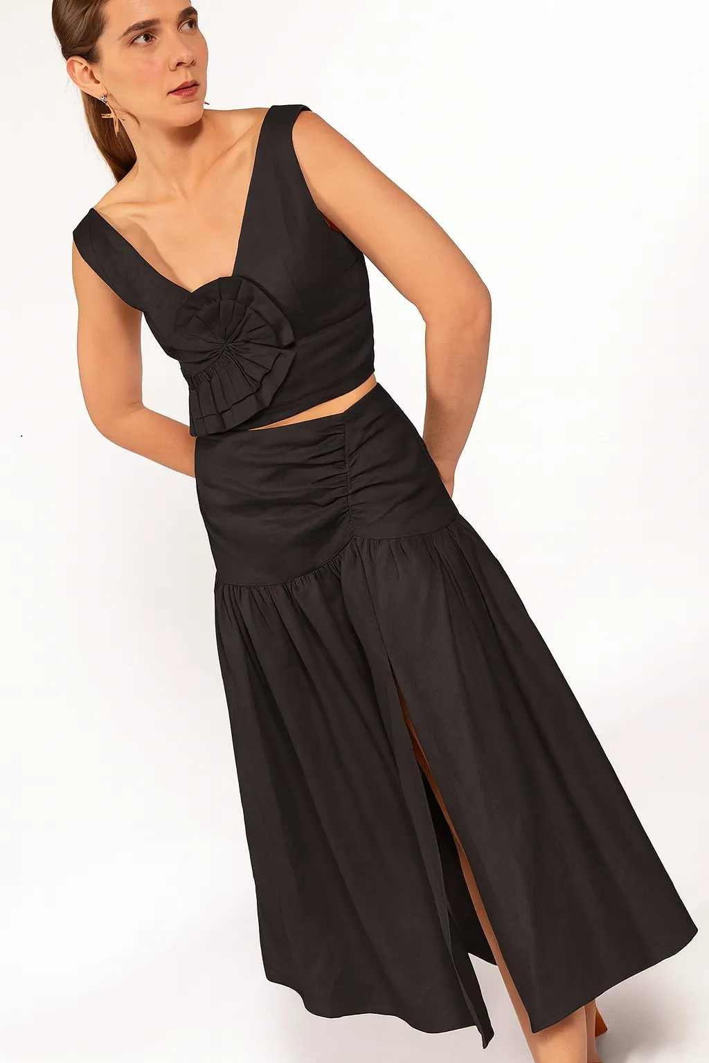 Set Fuego & Agua, Falda y Top Negro