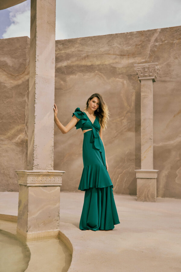 Vestido GAIA One Shoulder Verde