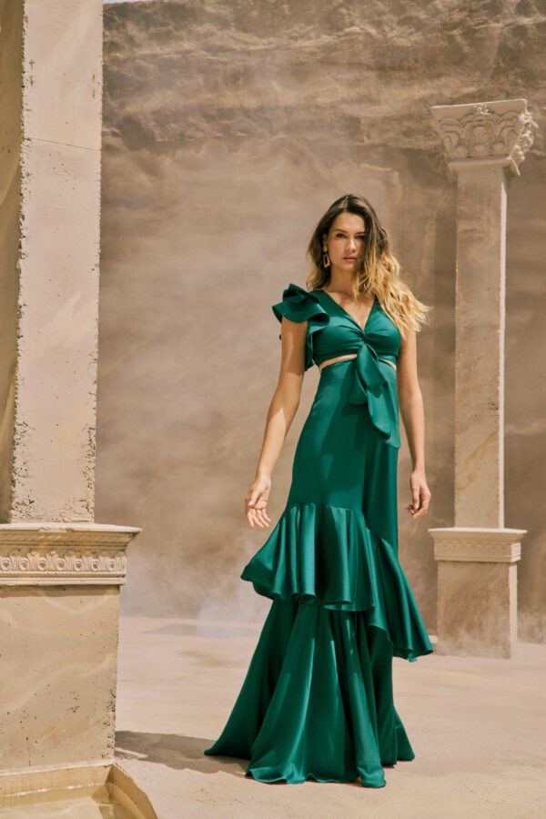 Vestido GAIA One Shoulder Verde