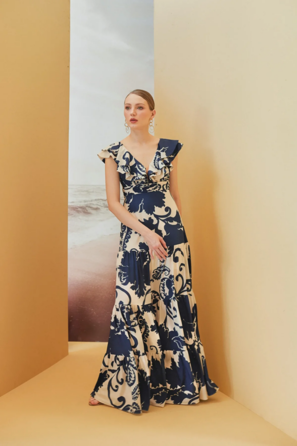 dior-002 Vestido Dior print azul