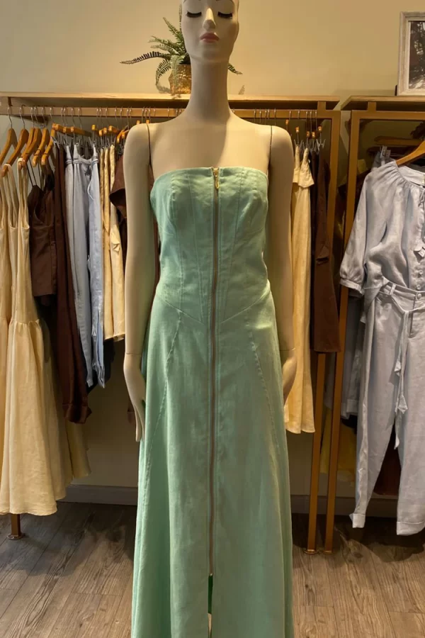 Vestido Luciana-verde menta