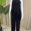 Set negro cuello alto  con encaje