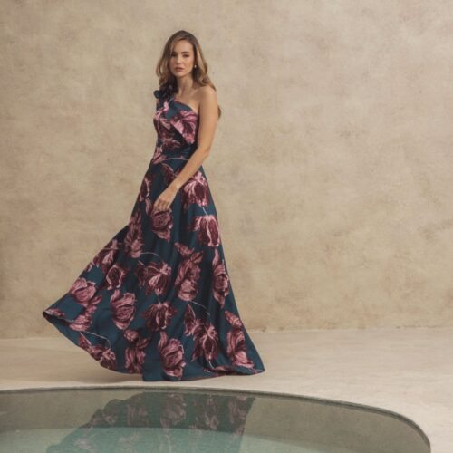 Vestido Selena Estampado Rosa