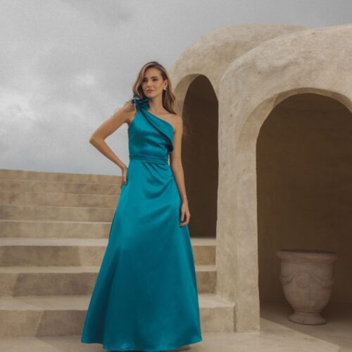 Vestido Selena color Petróleo