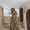 Vestido Milagros Verde Oliva